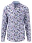 Fynch-Hatton Pure Linen Leaves Pattern Shirt Dusty Lavender