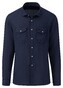 Fynch-Hatton Pure Linnen Garment Dyed Overshirt Navy