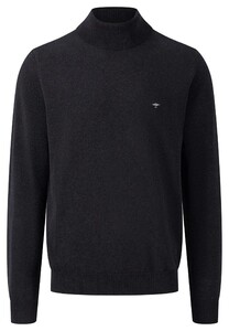 Fynch-Hatton Rollneck Cotton Pullover Charcoal