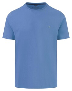 Fynch-Hatton Ronde Hals Uni Cotton T-Shirt Crystal Blue