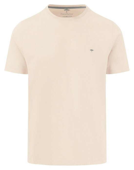 Fynch-Hatton Ronde Hals Uni Cotton T-Shirt Off White