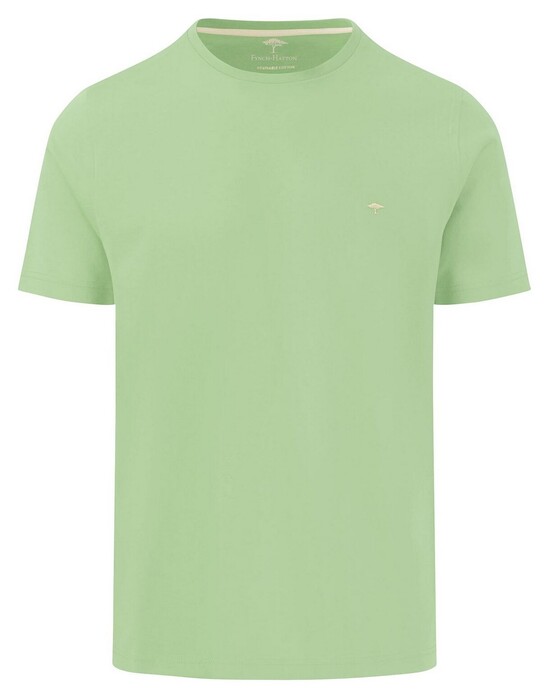 Fynch-Hatton Ronde Hals Uni Cotton T-Shirt Soft Green
