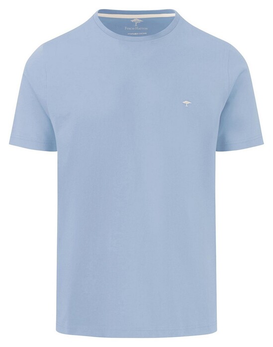 Fynch-Hatton Ronde Hals Uni Cotton T-Shirt Summer Breeze