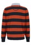 Fynch-Hatton Rugby Knit Stripes Trui Navy-Oranjerood