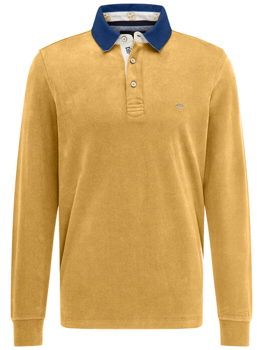 Fynch-Hatton Rugby Plain Shirt Pullover Mustard