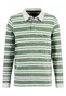 Fynch-Hatton Rugby Shirt Melange Stripes Textured Cotton Jersey Trui Spring Green