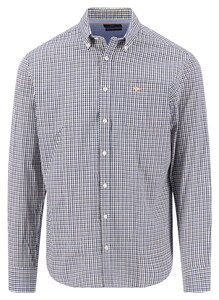 Fynch-Hatton Seasonal Combi Check Button-Down Overhemd Tangerine