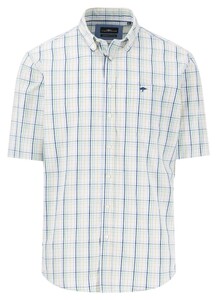 Fynch-Hatton Seasonal Combi Check Shirt Turf Green