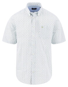 Fynch-Hatton Seasonal Fine Combi Pattern Button-Down Overhemd Avocado