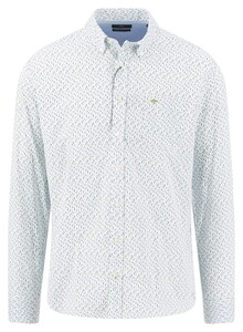 Fynch-Hatton Seasonal Multi Pattern Button-Down Overhemd Avocado