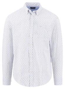 Fynch-Hatton Seasonal Multi Pattern Button-Down Shirt Magnolia