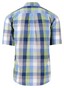 Fynch-Hatton Short Sleeve Colorful Bold Check Button Down Overhemd Bladgroen