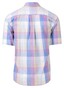 Fynch-Hatton Short Sleeve Colorful Bold Check Button Down Shirt Dusty Lavender
