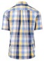 Fynch-Hatton Short Sleeve Colorful Bold Check Button Down Shirt Pineapple