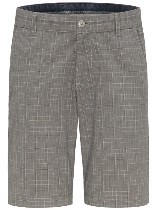 Fynch-Hatton Shorts Garment Dyed Check Bermuda Asphalt