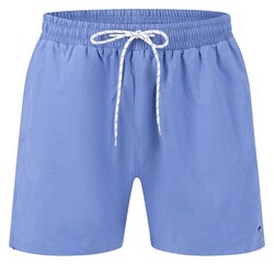 Fynch-Hatton Shorts Solid Color Drawstring Swim Short Crystal Blue