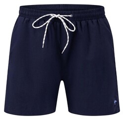 Fynch-Hatton Shorts Solid Color Drawstring Swim Short Navy