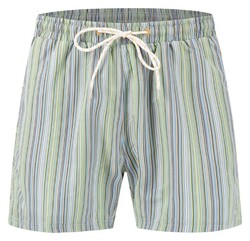 Fynch-Hatton Shorts Stripe Drawstring Swim Short Soft Green