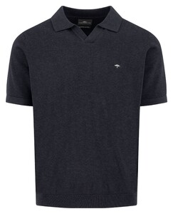 Fynch-Hatton Shortsleeve Superfine Cotton Poloshirt Charcoal