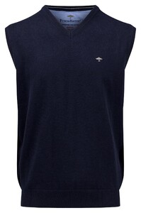Fynch-Hatton Slipover Superfine Cotton Knit Slip-Over Navy