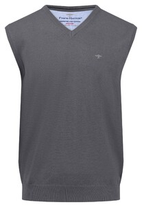 Fynch-Hatton Slipover Superfine Cotton Knit Slip-Over Steel