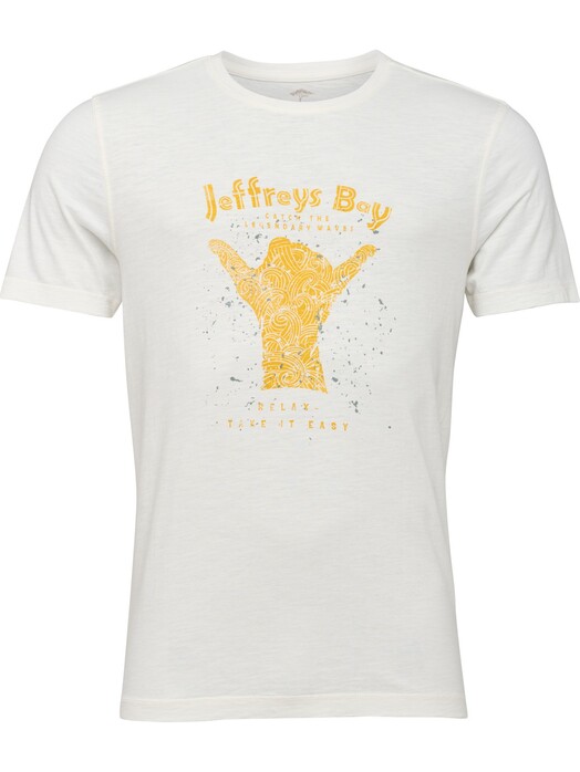 Fynch-Hatton Slub Jersey Jeffreys Organic Cotton T-Shirt Off White
