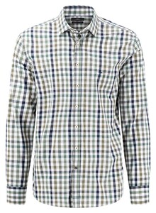 Fynch-Hatton Smart Shirt Check Kent Night-Green