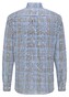 Fynch-Hatton Soft Combi Check Overhemd Navy-Blauw
