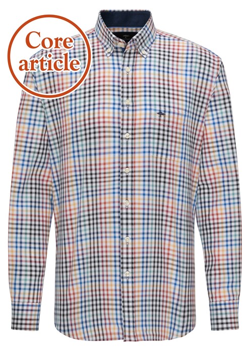 Fynch-Hatton Soft Combi Check Shirt Multicolor