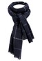 Fynch-Hatton Soft Large Squares Check Scarf Navy