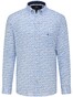 Fynch-Hatton Soft Linen Fine Floral Shirt Blue