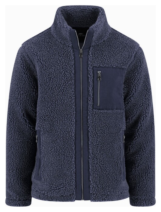 Fynch-Hatton Soft Solid Color Teddy Jack Dark Navy