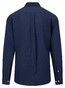 Fynch-Hatton Solid Color Cotton Button Down Shirt Navy