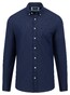 Fynch-Hatton Solid Color Cotton Button Down Shirt Navy