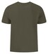 Fynch-Hatton Solid Color Crew Neck Subtle Logo T-Shirt Donker Khaki