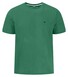 Fynch-Hatton Solid Color Crew Neck Subtle Logo T-Shirt Jade