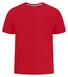 Fynch-Hatton Solid Color Crew Neck Subtle Logo T-Shirt Poppy Red