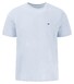 Fynch-Hatton Solid Color Crew Neck Subtle Logo T-Shirt Summer Breeze