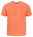 Fynch-Hatton Solid Color Crew Neck Subtle Logo T-Shirt Sunny Orange