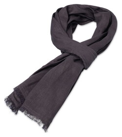 Fynch-Hatton Solid Color Linnen Sjaal Navy