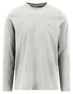 Fynch-Hatton Solid Color Long Sleeve Crew Neck T-Shirt New Off White