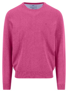 Fynch-Hatton Solid Color O-Neck Superfine Cotton Trui Malaga