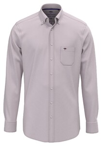 Fynch-Hatton Solid Color Oxford Button-Down Overhemd Deep Merlot