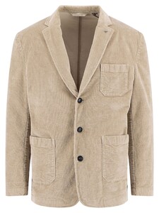 Fynch-Hatton Solid Color Unconstructed Corduroy Blazer Beige