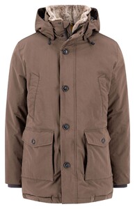 Fynch-Hatton Solid Color Winter Parka Jack Dark Chocolate