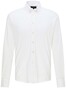 Fynch-Hatton Solid Jersey Shirt Button Down Overhemd Wit