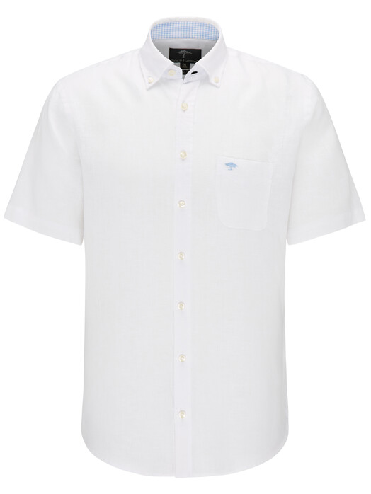 Fynch-Hatton Solid Linen Shirt White