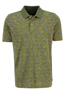 Fynch-Hatton Space Dyed Stripes Fantasy Polo Dusty Olive-Multi