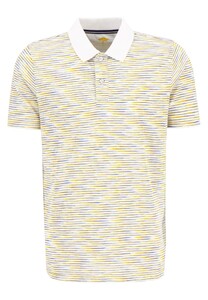 Fynch-Hatton Space Dyed Stripes Fantasy Polo Wit-Multi