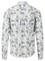 Fynch-Hatton Sporty Slub Leaf Pattern Overhemd Cool Grey